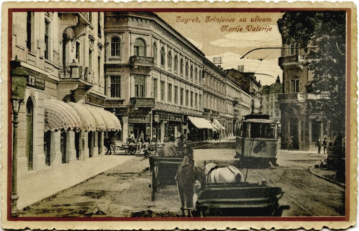 Ulica Marije Valerije (današnja Praška) 1916. godine, razglednica